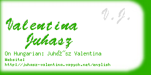 valentina juhasz business card